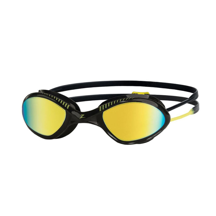 Swimming Goggles Tiger Titanium Black-Yellow Mirrored-Lime Lenses Small Zoggs 461094BKYLMLMS