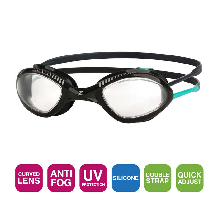 Swimming Goggles Tiger Black-Turquoise Regular Zoggs 461095BKTQCLRR