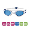 Swimming Goggles Tiger White-Blue Tinted-Blue Lenses Small Zoggs 461095WHBLTBLS