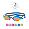 Swimming Goggles Fusion Air Titanium Blue Mirrored-Orange Lenses Zoggs 461106BLBLMOR