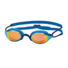 Swimming Goggles Fusion Air Titanium Blue Mirrored-Orange Lenses Zoggs 461106BLBLMOR