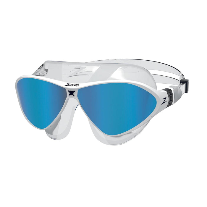 Swimming Mask Horizon Flex Titanium Clear-White Mirrored-Blue Lenses Zoggs 461109CLWHMBL