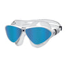 Swimming Mask Horizon Flex Titanium Clear-White Mirrored-Blue Lenses Zoggs 461109CLWHMBL