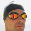 Swimming Goggles Endura Max Titanium Black-Yellow Mirrored-Violet Lenses Zoggs 461111BKYLMVI