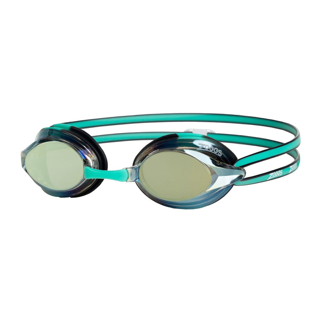 Swimming Goggles Racer Titanium Green-Black Mirrored-Gold Lenses Zoggs 461112GNBKMGD
