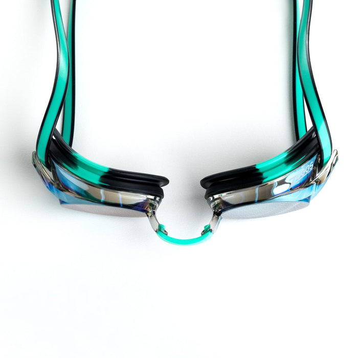 Swimming Goggles Racer Titanium Green-Black Mirrored-Gold Lenses Zoggs 461112GNBKMGD