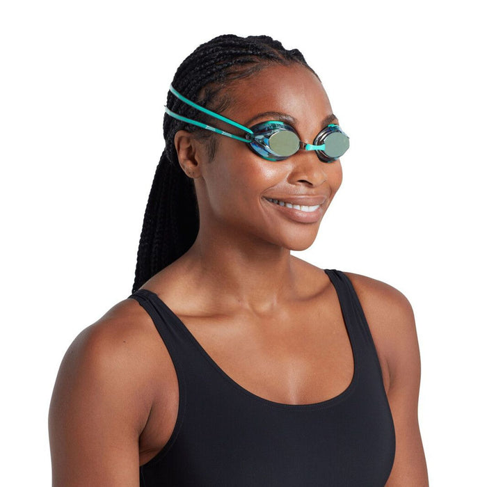 Swimming Goggles Racer Titanium Green-Black Mirrored-Gold Lenses Zoggs 461112GNBKMGD