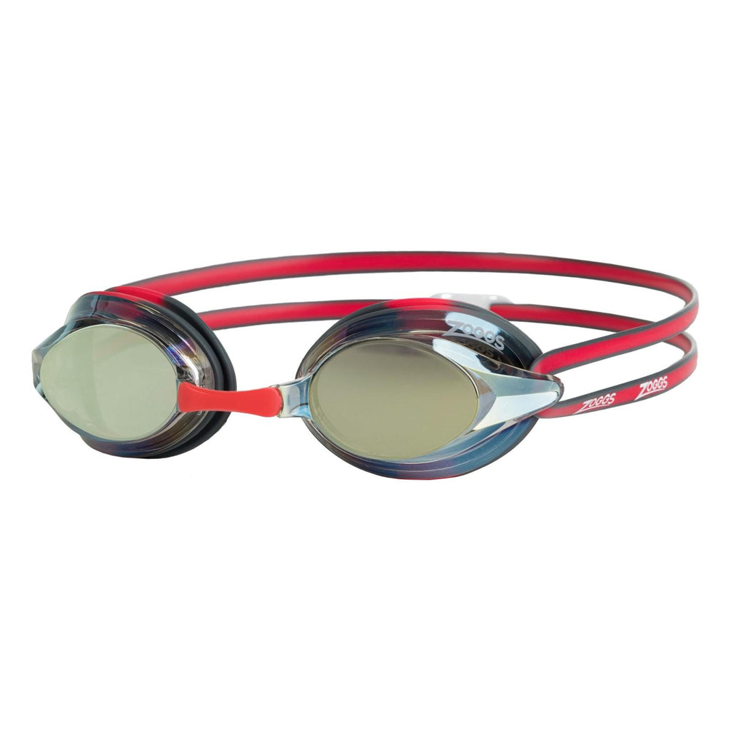 Swimming Goggles Racer Titanium Grey-Red Mirrored-Gold Lenses Zoggs 461112GYRDMGD