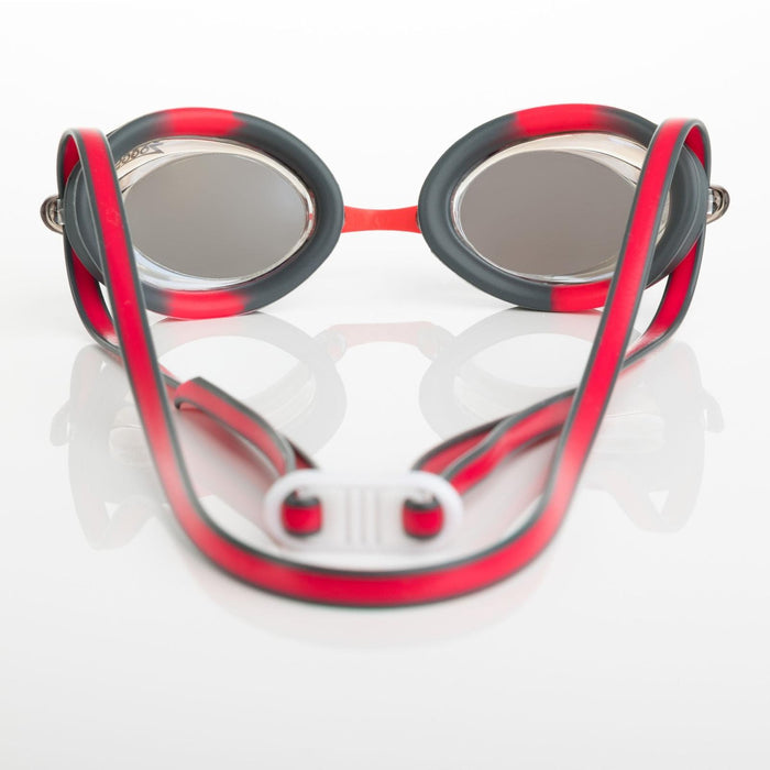 Swimming Goggles Racer Titanium Grey-Red Mirrored-Gold Lenses Zoggs 461112GYRDMGD