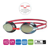 Swimming Goggles Racer Titanium Grey-Red Mirrored-Gold Lenses Zoggs 461112GYRDMGD