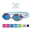 Swimming Goggles Racer Titanium Violet-Turquoise Mirrored-Blue Lenses Zoggs 461112VITQMBL