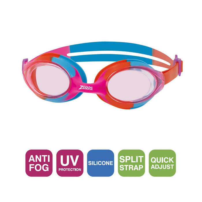 Swimming Goggles Bondi Junior Pink-Orange Tinted-Pink Lenses Zoggs 461301PKORTPK
