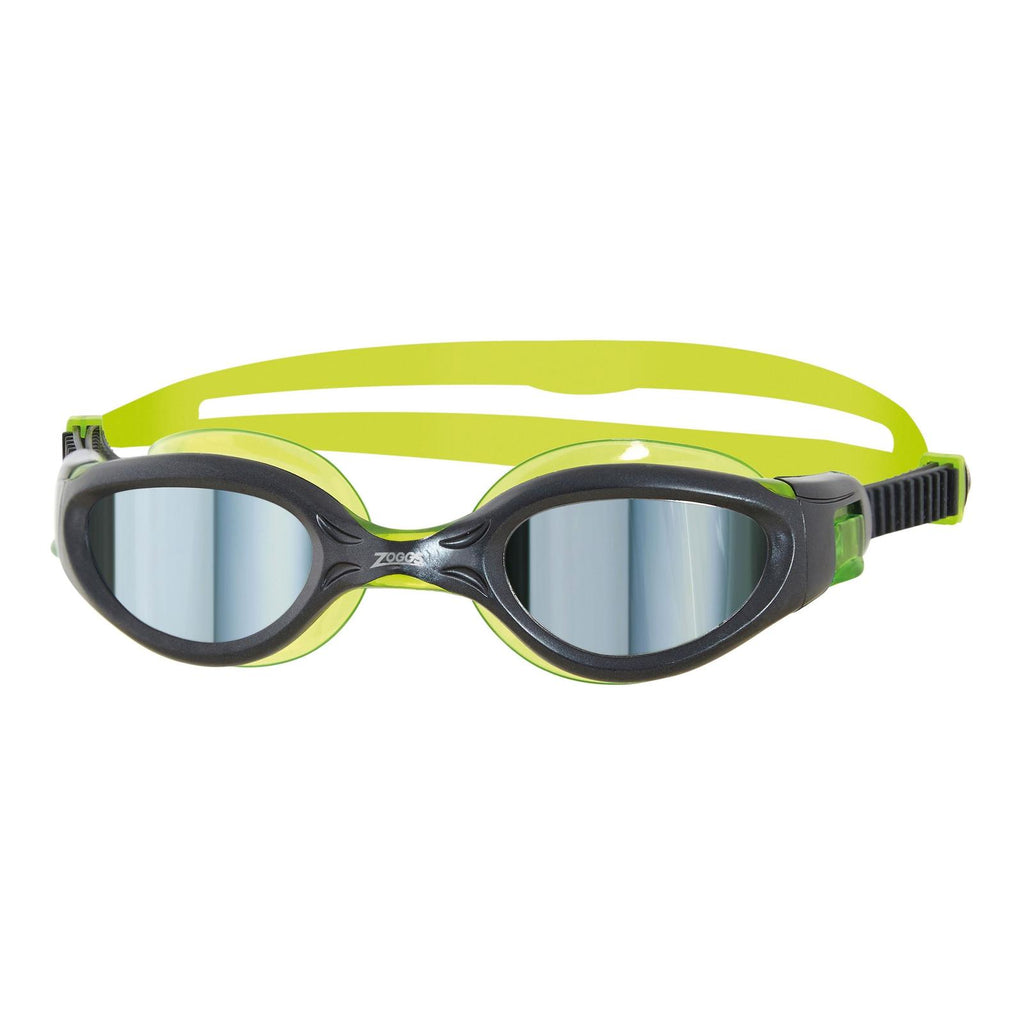Swimming Goggles Phantom Elite Mirror Junior Black-Lime Mirrored-Smoke Lenses Zoggs 461316BKLMMSM