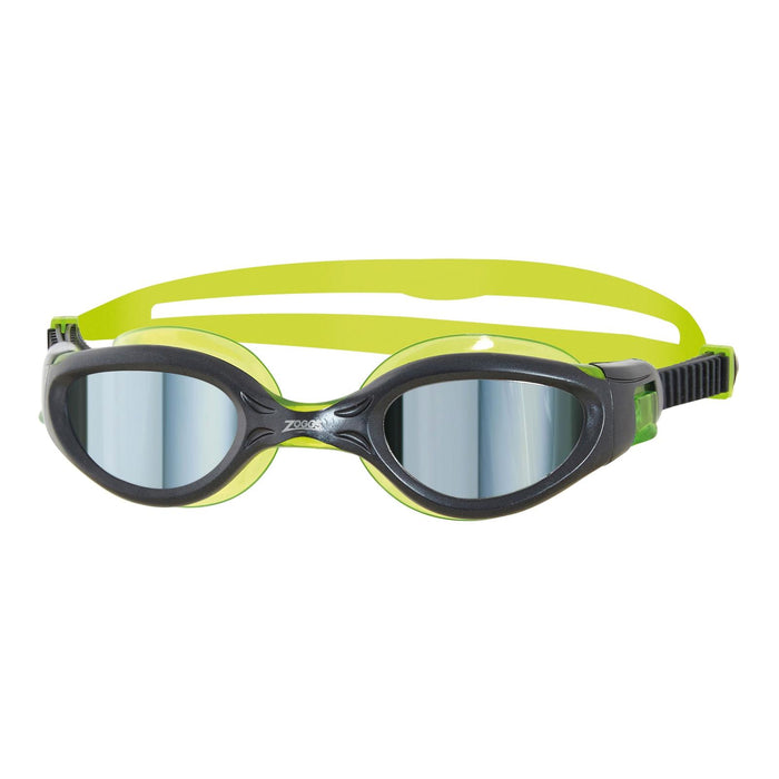 Swimming Goggles Phantom Elite Mirror Junior Black-Lime Mirrored-Smoke Lenses Zoggs 461316BKLMMSM