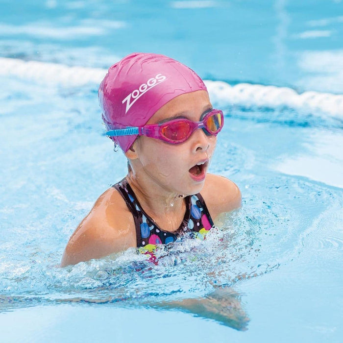 Swimming Goggles Phantom Elite Mirror Junior Pink-Blue Mirrored-Red Lenses Zoggs 461316PKBLMRD