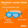 Swimming Mask Phantom Junior Pink-White Tintes-Blue Lenses Zoggs 461317PKWHTBL