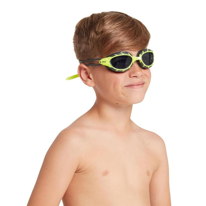 Swimming Goggles Predator Junior Lime-Grey Tinted-Smoke Lenses Zoggs 461319LMGYTSM