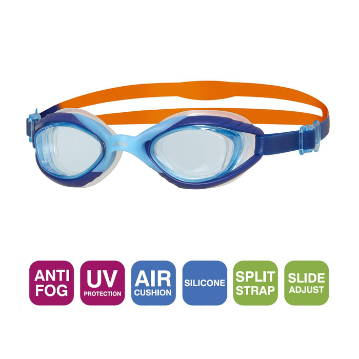 Swimming Goggles Sonic Air 2.0 Junior Blue-Orange Tintes-Blue Lenses Zoggs 461325BLORTBL