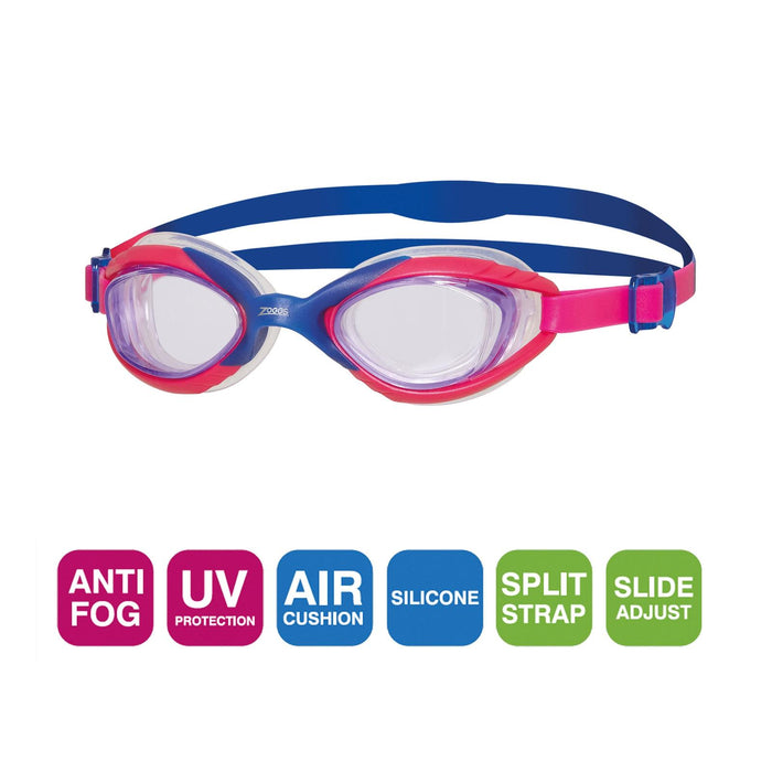 Swimming Goggles Sonic Air 2.0 Junior Blue-Pink Tinted-Purple Lenses Zoggs 461325BLPKTPU
