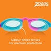 Swimming Goggles Super Seal Junior Pink-Blue Tinted-Blue Lenses Zoggs 461327PKBLTBL