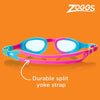 Swimming Goggles Super Seal Junior Pink-Blue Tinted-Blue Lenses Zoggs 461327PKBLTBL