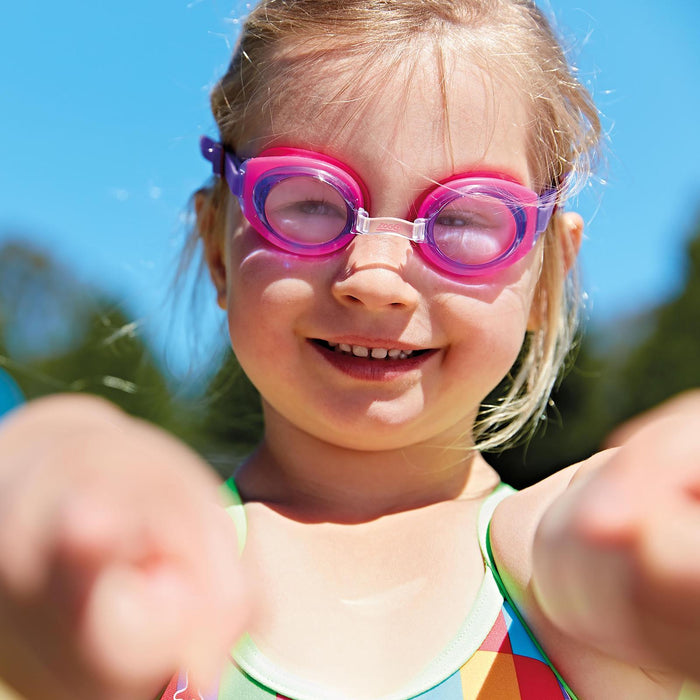 Swimming Goggles Little Ripper Kids Pink-Purple Tinted-Purple Lenses Zoggs 461417PKPUTPU