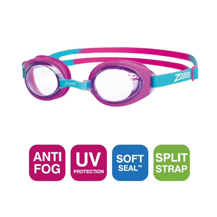 Swimming Goggles Little Ripper Kids Pink-Turquoise Zoggs 461417PKTQCLR