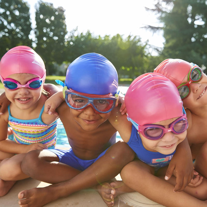 Schwimmbrille Little Sonic Air Kinder Pink-Grün Getönte lila Gläser Zoggs 461418PKGNTPU