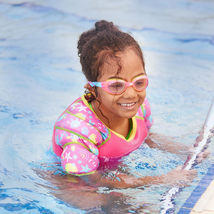 Schwimmbrille Little Sonic Air Kinder Pink-Grün Getönte lila Gläser Zoggs 461418PKGNTPU