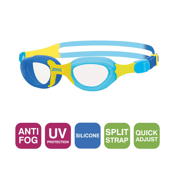 Swimming Goggles Little Super Seal Kids Blue-Yellow Zoggs 461419BLYLCLR