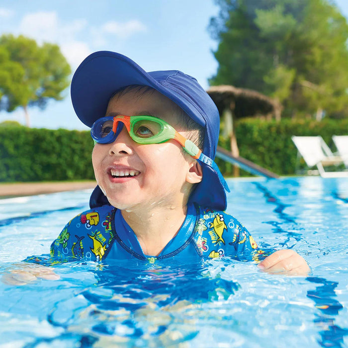 Swimming Goggles Little Super Seal Kids Orange-Green Zoggs 461419ORGNCLR