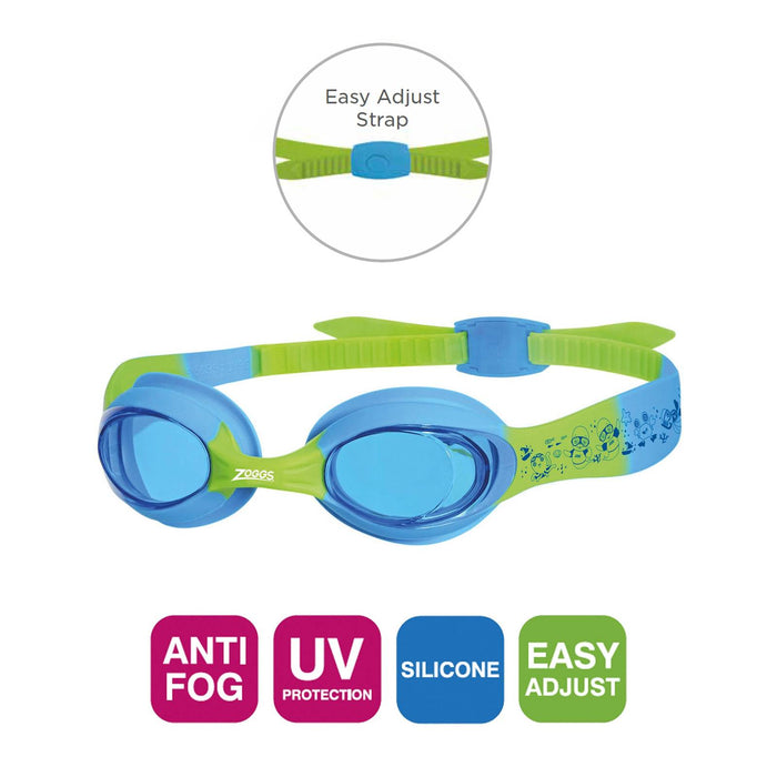 Swimming Goggles Little Twist Kids Blue-Green Tintes-Blue Lenses Zoggs 461421BLGNTBL
