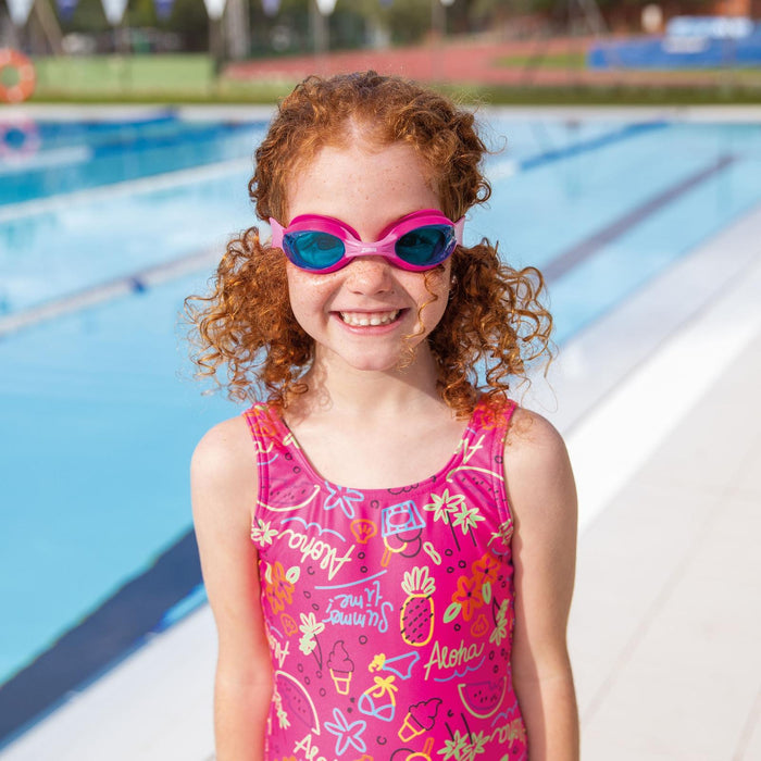 Swimming Goggles Little Twist Kids Pink Tinted-Blue Lenses Zoggs 461421PKPKTBL