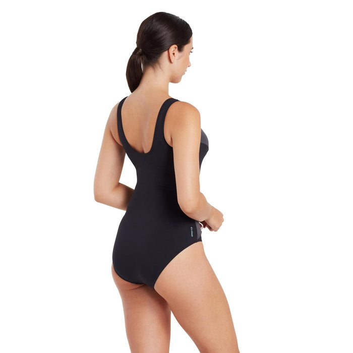 One Piece Swimsuit Sandon Scoopback Women Black Size 48-5XL Zoggs 462553BK48