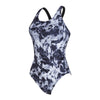 One Piece Swimsuit Marble Powerback Women Black-White Size 32-XS Zoggs 462569BK32