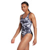 One Piece Swimsuit Marble Powerback Women Black-White Size 32-XS Zoggs 462569BK32