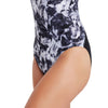 One Piece Swimsuit Marble Powerback Women Black-White Size 40-XL Zoggs 462569BK40