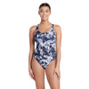 One Piece Swimsuit Marble Powerback Women Black-White Size 40-XL Zoggs 462569BK40