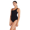 One Piece Swimsuit Scoopback Silver Lined Black Size 44-XXXL Zoggs 462577BK44