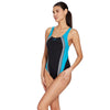 One Piece Swimsuit Toronto Flyback Black-Turquoise Size 46-4XL Zoggs 462579BKTQ46