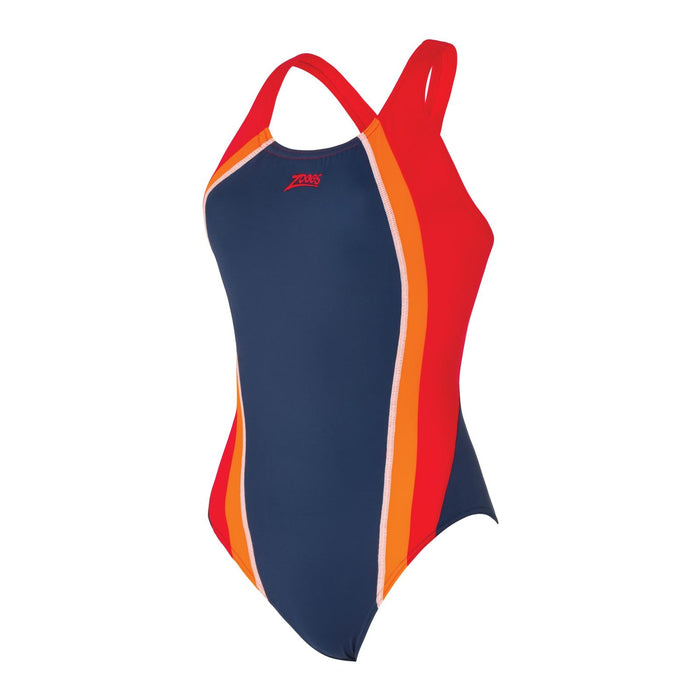 One Piece Swimsuit Toronto Flyback Navy-Red Size 36-M Zoggs 462579NVRD36