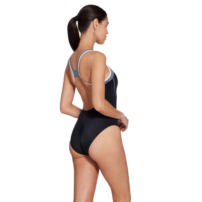 One Piece Swimsuit Tokyo Iceback Black-Grey Size 36-M Zoggs 462580BKGY36