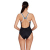 One Piece Swimsuit Tokyo Iceback Black-Grey Size 38-L Zoggs 462580BKGY38