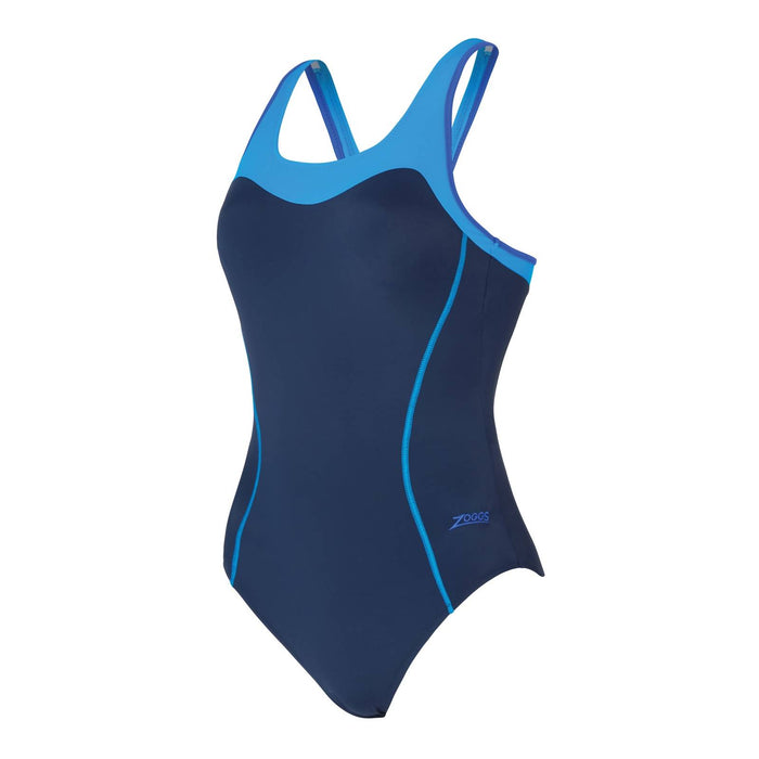 One Piece Swimsuit Tokyo Iceback Navy-Light-Blue Size 42-XXL Zoggs 462580NVLB42