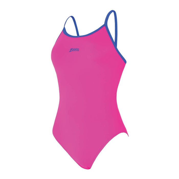 One Piece Swimsuit Kona Triback Pink-Royal Size 28-XXXS Zoggs 462582PKRY28