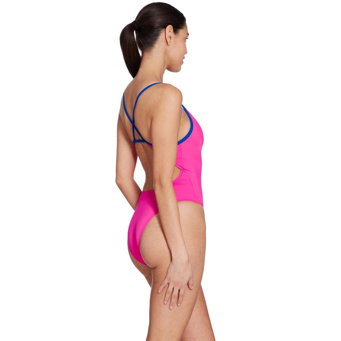 One Piece Swimsuit Kona Triback Pink-Royal Size 34-S Zoggs 462582PKRY34