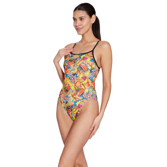 One Piece Swimsuit Printed Rayback E+ Peckish Print Size 36-M Zoggs 462583PECK36
