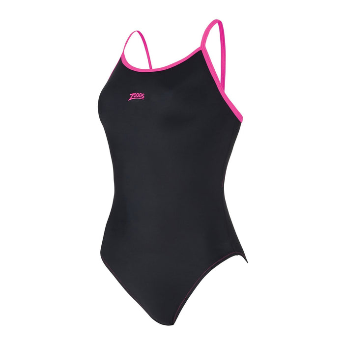 One Piece Swimsuit Rome Rayback Black-Magenta Size 38-L Zoggs 462584BKMG38