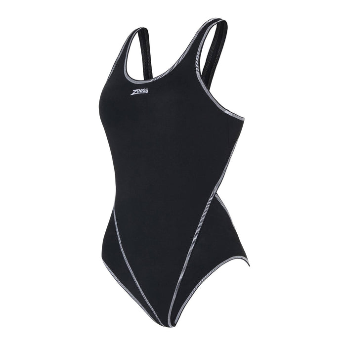 One Piece Swimsuit Melbourne Haxback Black-White Size 34-S Zoggs 462585BKWH34