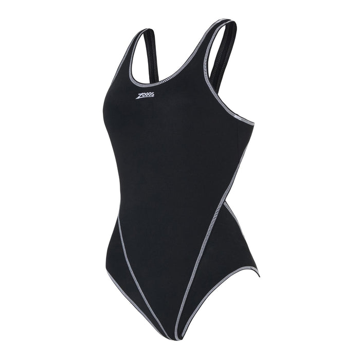 One Piece Swimsuit Melbourne Haxback Black-White Size 36-M Zoggs 462585BKWH36
